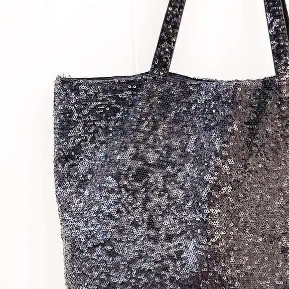 Sequin Black Tote Bag - Picture 5 of 5